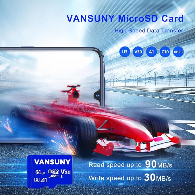 Vansuny Micro SD Card 64GB 3 Pack microSDXC Memory Card - Image 2