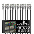 0.5 Foot Cat6 Patch Cables, Solid Pure Copper Patch Cord, Cat 6 Ethernet Cable by CatBose