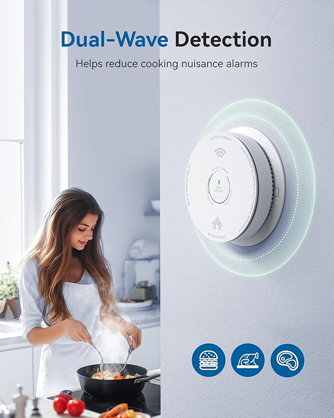 SITERWELL Smoke Detector Combo Smoke & Carbon Monoxide Alarm 10-Year Battery CO - Image 4