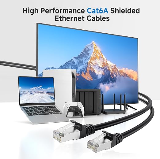 Cable Matters 10Gbps Snagless Shielded Cat 6A Ethernet Cable - 35ft - Image 2