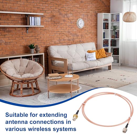 MECCANIXITY SMA Antenna Extension Cable, 19.7ft SMA Male Inner Pin to Female - Image 4