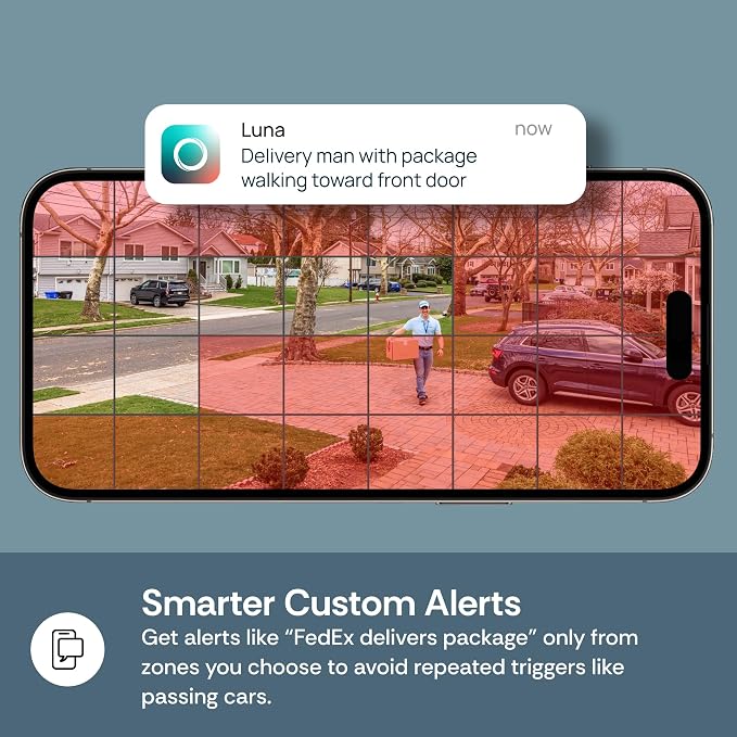 Luna 2K AI Wired Cameras for Home Security Outdoor/Indoor, 2.4GHz Wi-Fi - Image 5