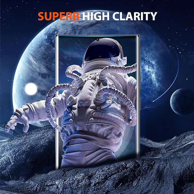 3 Pack Galaxy S23 Ultra Screen Protector, HD Clear Tempered Glass, Fingerprint - Image 6
