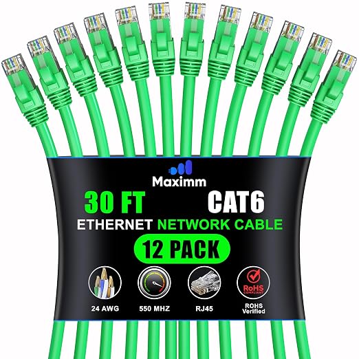 Maximm Cat 6 Ethernet Cable - 30 ft by MaximmCable