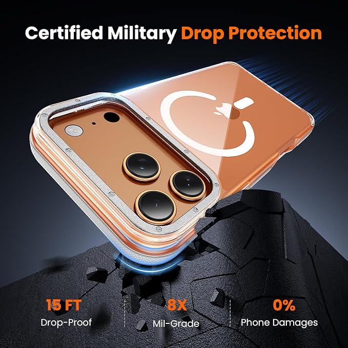 toushion 3 in 1 for iPhone 17 Pro Max Case Clear Bumper, Fits MagSafe, - Image 3
