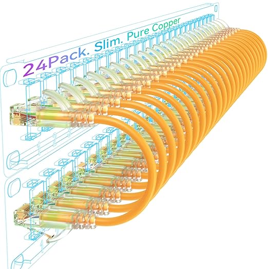 Sokqovt Cat6a Patch Cables Slim 6ft, Flexible Cat6 Ethernet Patch Cable 10G by Unknown