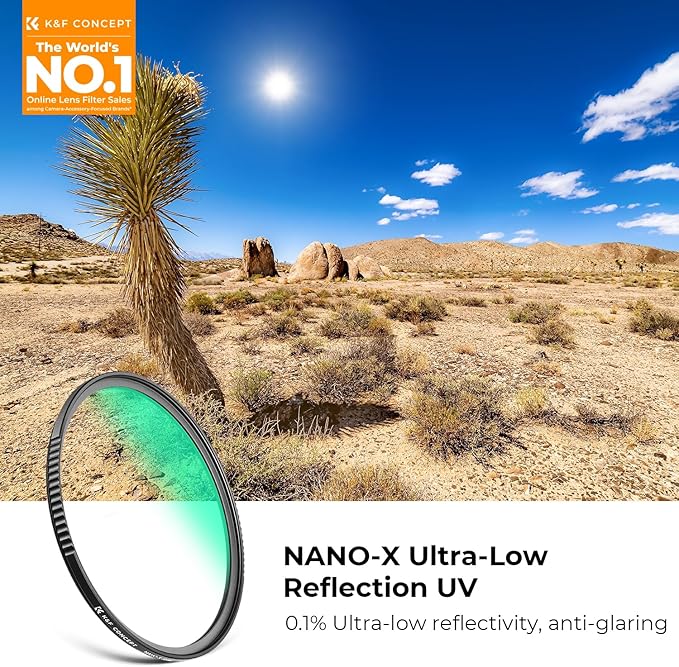 K&F CONCEPT 67mm Ultra-Low Reflectivity MCUV Lens Protection Filter 28 - Image 2