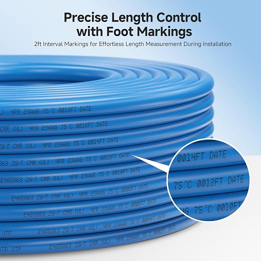 Cable Matters 10Gbps in-Wall Riser Rated 23AWG Bare Copper Cat6 Ethernet Cable - Image 5