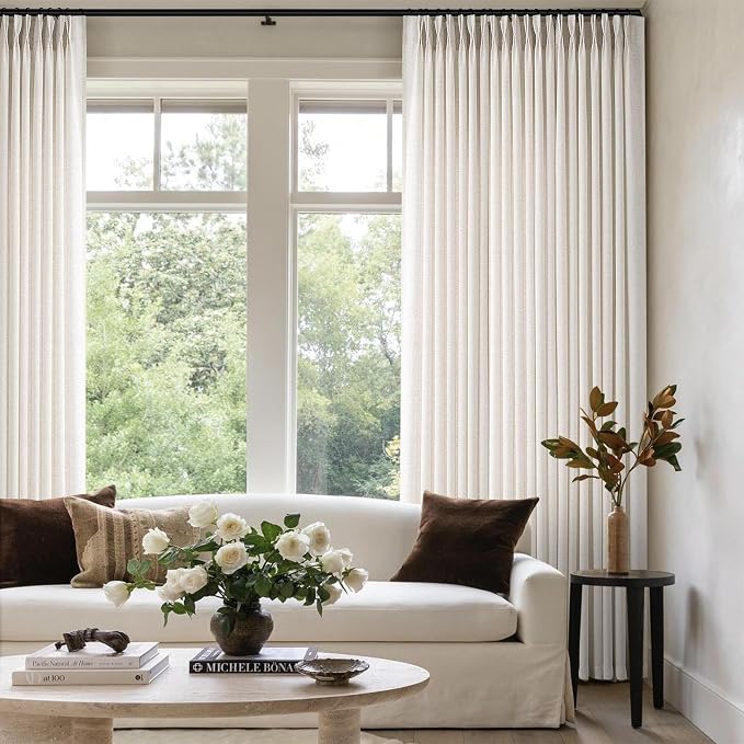 Memory Trained Pinch Pleated Curtains 80 Inches Long, Viral Linen Pinch Pleat - Image 5