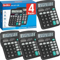 4 Pack Calculator Bulk, 12 Digits Calculators Desktop by YesBes