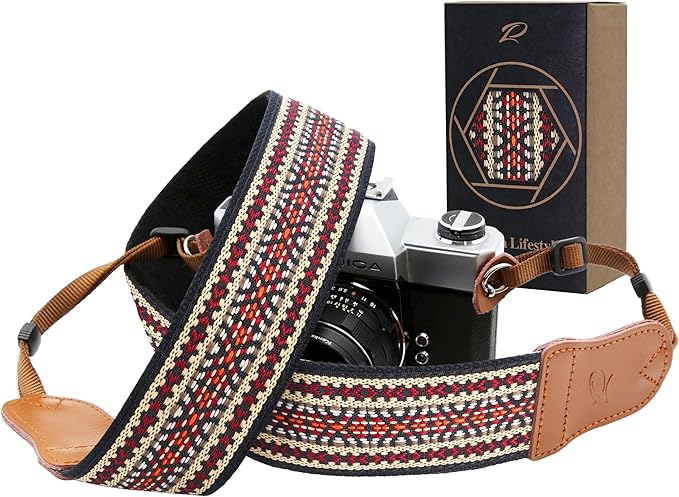 Padwa Lifestyle Speed Red Embroidered Camera Strap by PadwaLifestyleCameraStrap