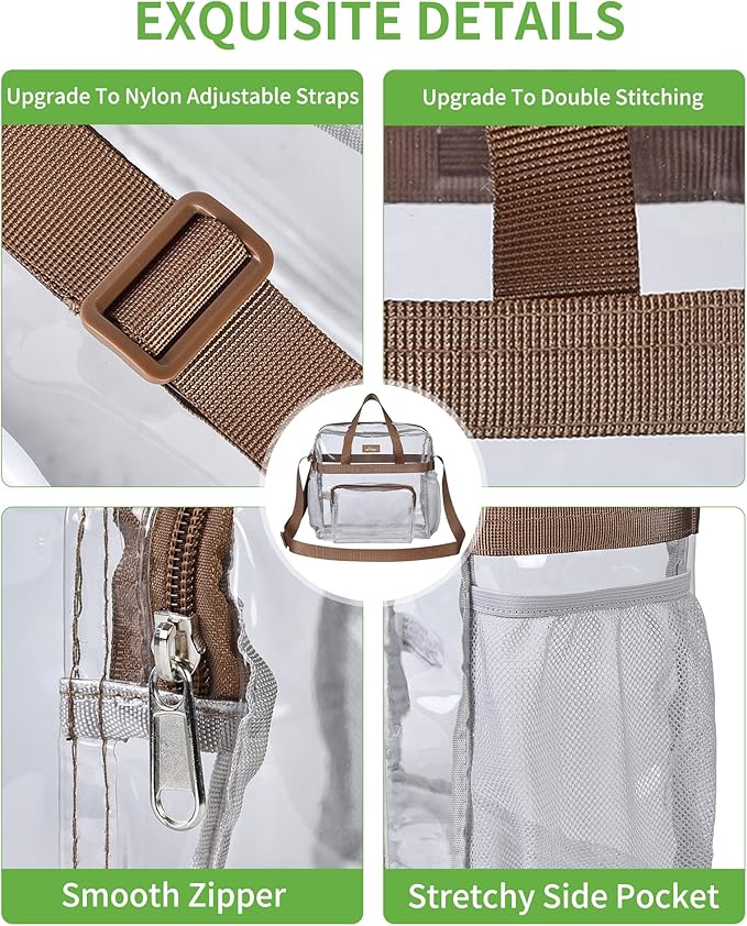 MAY TREE Clear Vinyl Tote Bag, Suitable - Image 3