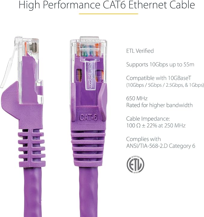 StarTech 12ft CAT6 Ethernet Cable - Image 2