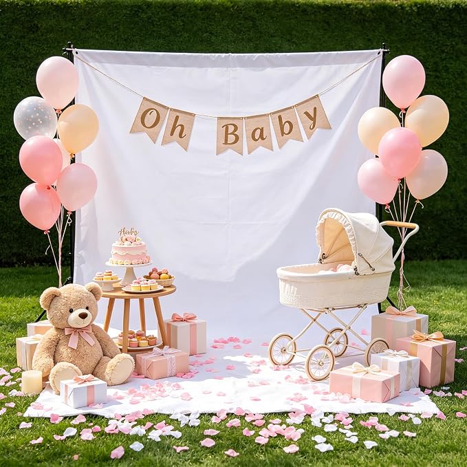 White Photography Backdrop for Photoshoot, Photo Backdrop Curtain, Perfect - Image 9