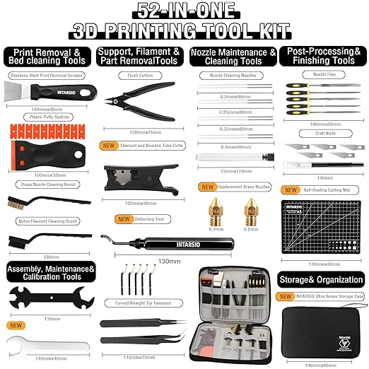 52-in-One 3D Printer Tools Kit, Professional 3D Printer Accessories & - Image 2