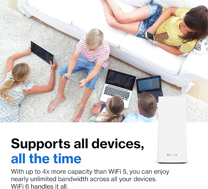 Linksys Atlas WiFi 6 Router Home WiFi Mesh System, 000 Sq. ft Coverage - Image 5