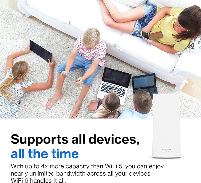 Linksys Atlas WiFi 6 Router Home WiFi Mesh System, 000 Sq. ft Coverage - Image 4