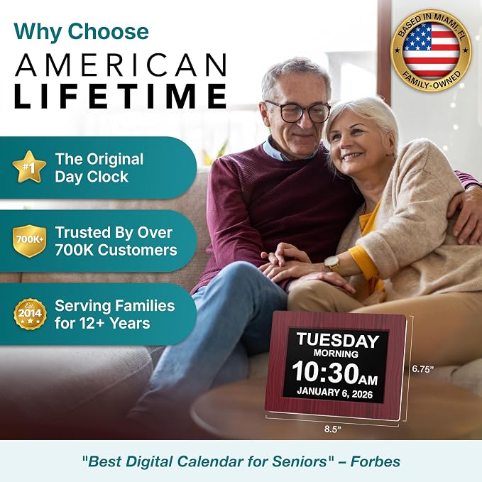 American Lifetime 【New 2023】 Dementia Clock Large Digital Clock - Image 2