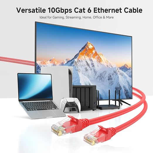 Cable Matters 10Gbps 5-Pack Snagless Short Cat 6 Ethernet Cable - 3ft - Image 2