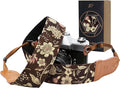Padwa Lifestyle Japanese Brown Printed Floral Camera Strap by PadwaLifestyleCameraStrap