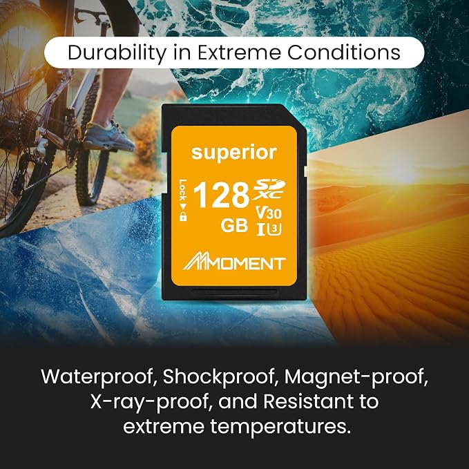 MMOMENT 128GB Full-Size SD Card UHS-I U3 V30 Class 10 High Speed SDXC – Up to - Image 6