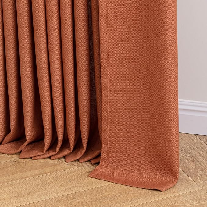 Memory Trained Pinch Pleated Curtains 96 Inches Long, Viral Linen Pinch Pleat - Image 8