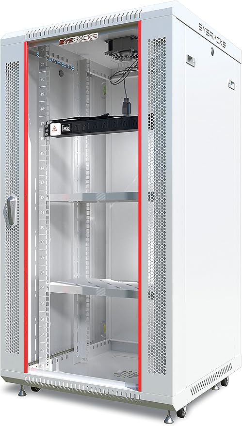22U Wall Mount Server Rack Cabinet 24” Deep, 19” Network & AV Enclosure by SYSRACKS