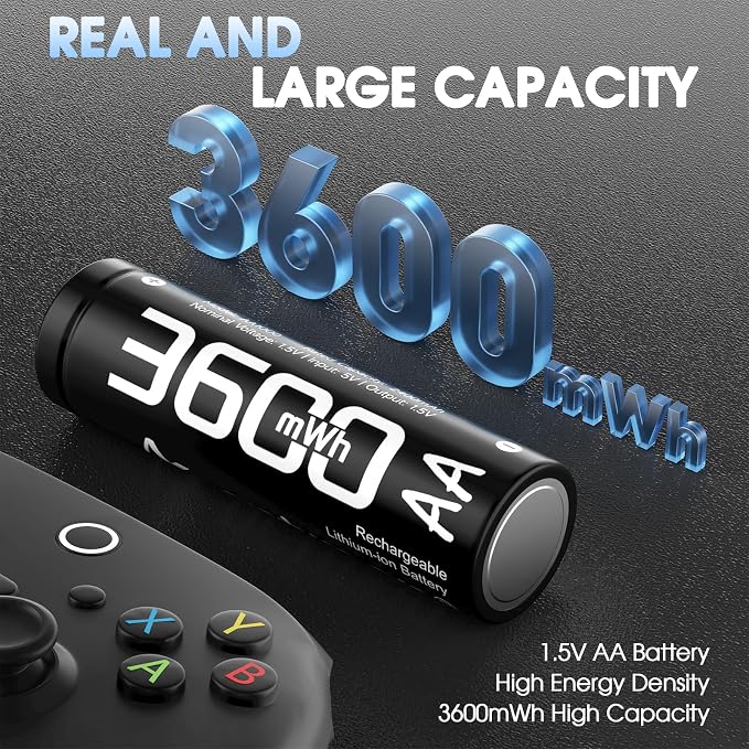 Artman Rechargeable Lithium AA Batteries 12 Pack - Image 2