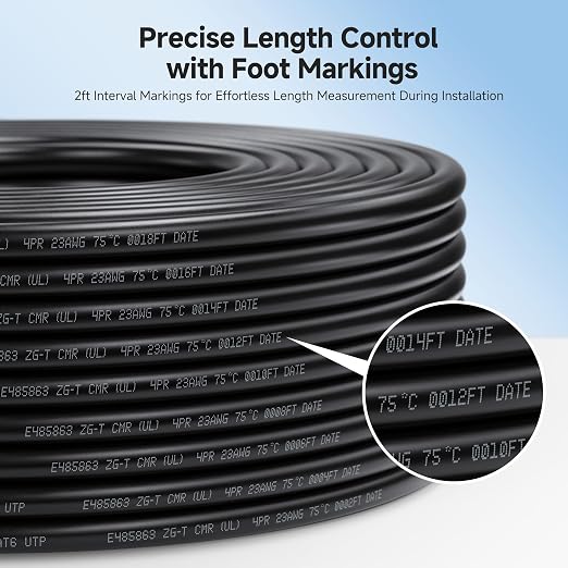 Cable Matters 10Gbps in-Wall Riser Rated 23AWG Bare Copper Cat6 Ethernet Cable - Image 5