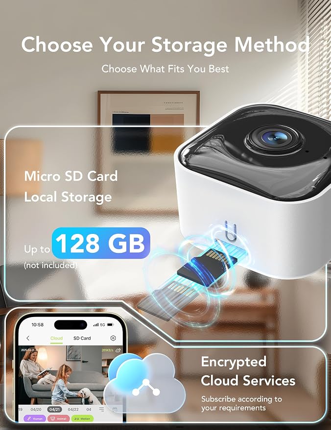 GNCC 2K Cameras for Home Security Indoor, 2.4G/5G Pet Cam - Image 7