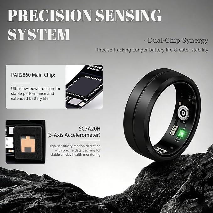 Smart Ring for Women Men, All-New Matte Scratch-Resistant Design, Health & - Image 6