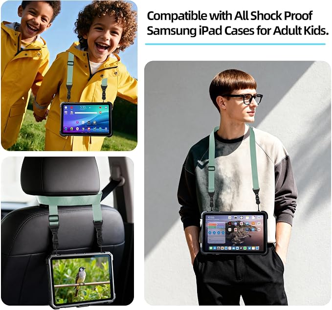 Adjustable Shoulder Strap:Comfortable iPad Strap Nylon Neck Lanyard - Image 5
