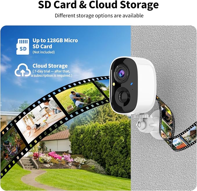 2K FHD WiFi Wireless Cameras Solar Powered, Security Cameras Wireless Outdoor - Image 4
