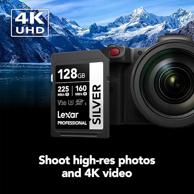 Lexar 128GB Professional Silver SD Card, - Image 4