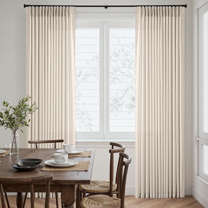Memory Trained Pinch Pleated Curtains 90 Inches Long, Viral Linen Pinch Pleat - Image 5
