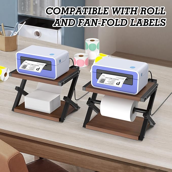 Alyoen Label Holder for Rolls and Fan-Fold Labels, Thermal Shipping Label - Image 3