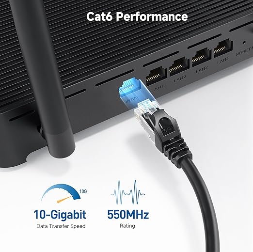 Cable Matters 10Gbps 10-Pack Snagless Short Cat 6 Ethernet Cable - 4ft - Image 4
