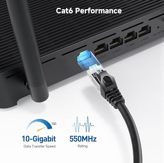Cable Matters 10Gbps 5-Pack Snagless Cat 6 Ethernet Cable - 6ft - Image 3