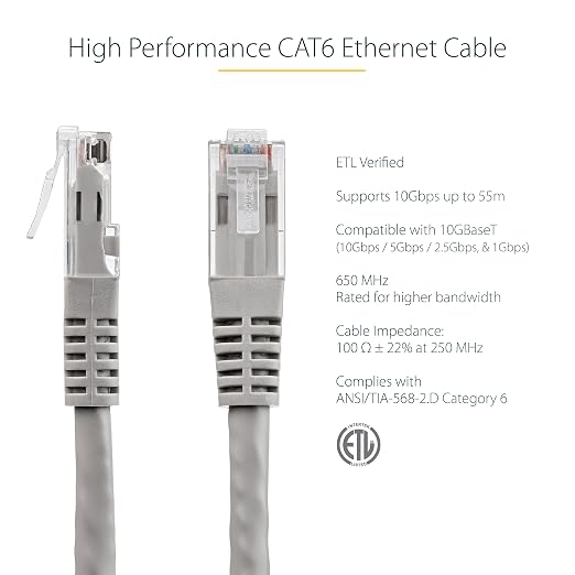 StarTech 5ft CAT6 Ethernet Cable - Image 2