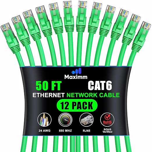 Maximm Cat 6 Ethernet Cable - 50 ft by MaximmCable