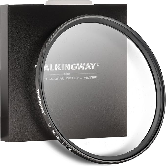 Walking Way 55MM White Pro Mist Diffusion Lens Filter, Dreamy Fog & Soft Glow by WalkingWay