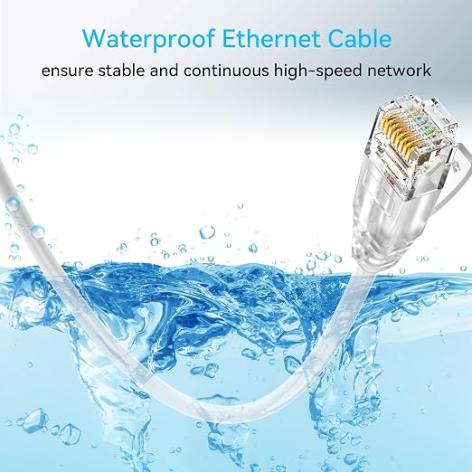 Cat6a Ethernet Cable Slim 25ft Outdoor&Indoor, 28AWG Pure Copper Cat6 Internet - Image 6
