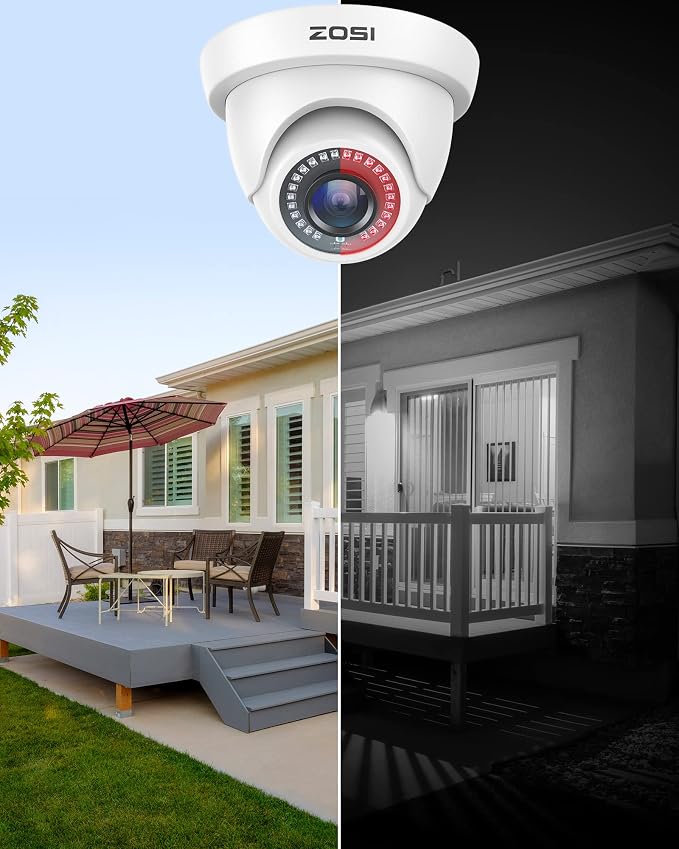 ZOSI 4Pack 2.0MP HD 1080P Security Cameras Kit, 80ft Night Vision, Indoor - Image 4