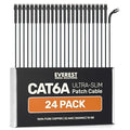 Everest Ultra Slim Cat6a Ethernet Patch Cables 3ft Black by EverestMediaSolutions