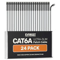 Everest Ultra Slim Cat6a Ethernet Patch Cables 5ft Black by EverestMediaSolutions