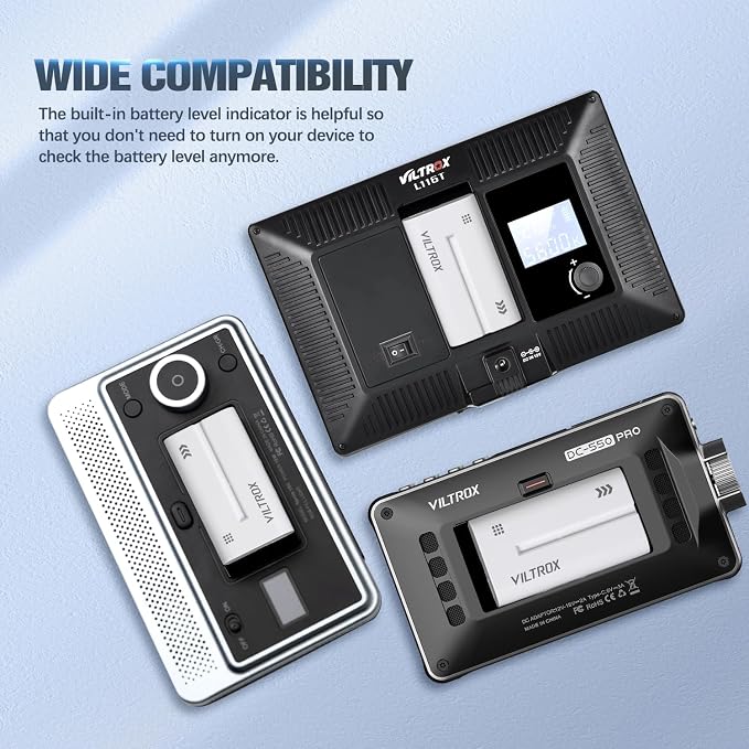 VILTROX NP-F550 Battery 2 Packs, Replacement - Image 6