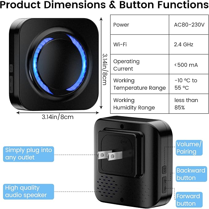 Smart WiFi Wireless Doorbell Chime - Image 6