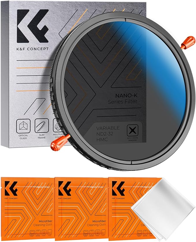K&F CONCEPT 72mm Variable ND2-32 & Circular Polarizing Lens Filter in 1 by KFCONCEPT
