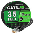 Cat 6 Ethernet Cable 35 ft, Indoor&Outdoor, High Speed 10Gbps Flat Internet by CableGeeker