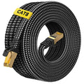 ARISKEEN Cat 8 Ethernet Cable 100 FT, Nylon Braided High Speed Cat8 Network LAN by ARISKEEN